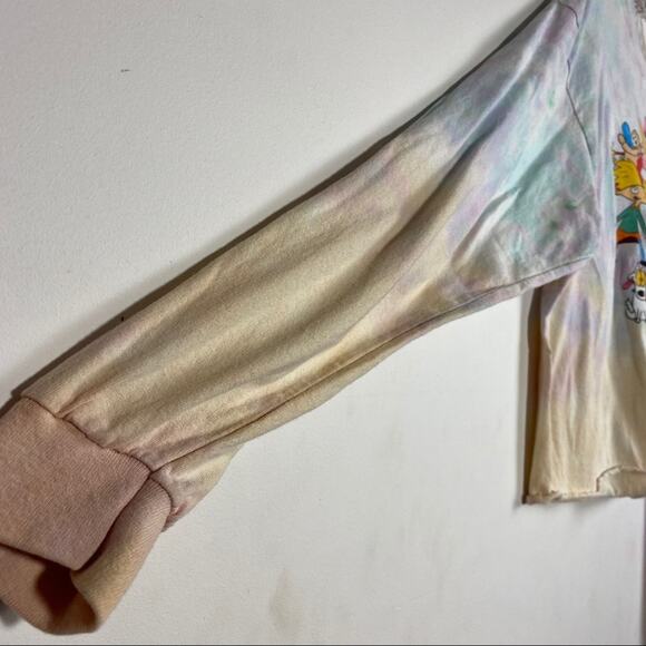 NICKELODEON TIE DYE CROP SWEATSHIRT SIZE XL - Picture 5 of 10